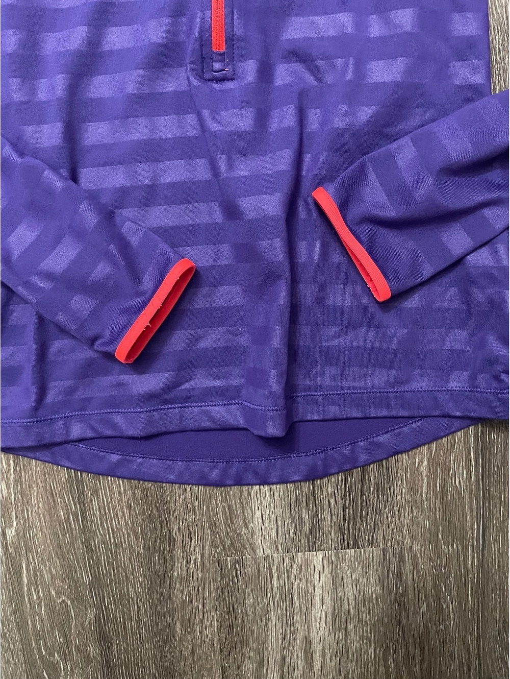 Nike Pro HyperWarm 1/2 Zip Striped Pullover - Picture 2 of 8